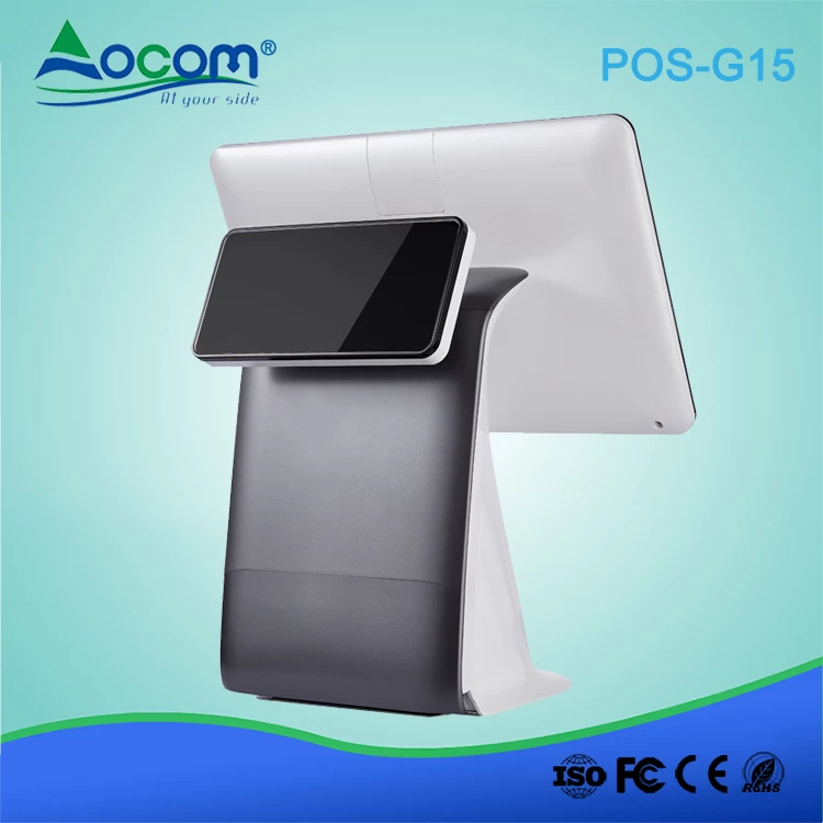 (POS-G156/G151) 15.6 or 15.1 Inch Andorid/Windows All-in-one Touch Screen POS Machine with Printer