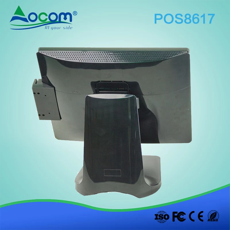 (POS8617)Dule display restaurant windows system all in one pos machine
