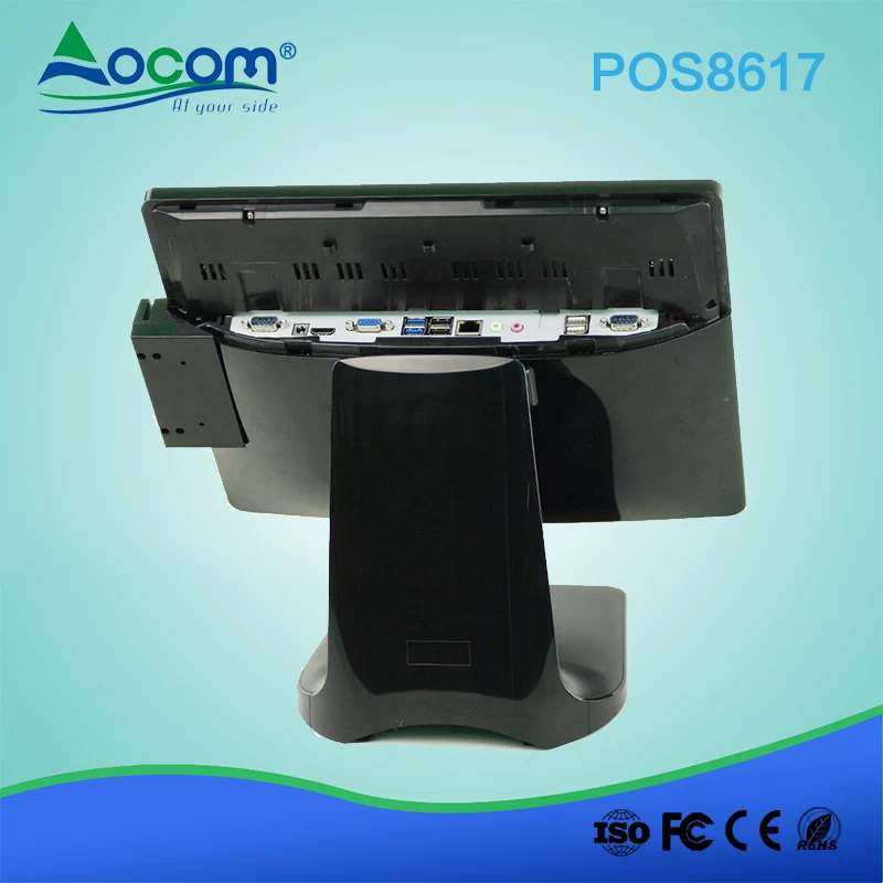 (POS8617)Electronic supermarket cash register pos machine with dule screen