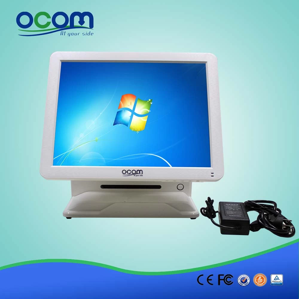 15" all in one touch screen windows pos terminal machine with optional rfid and dual screen