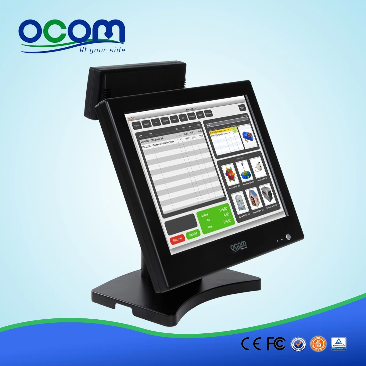 15 inch all in one fast food pos system with good performance (POS8815A)