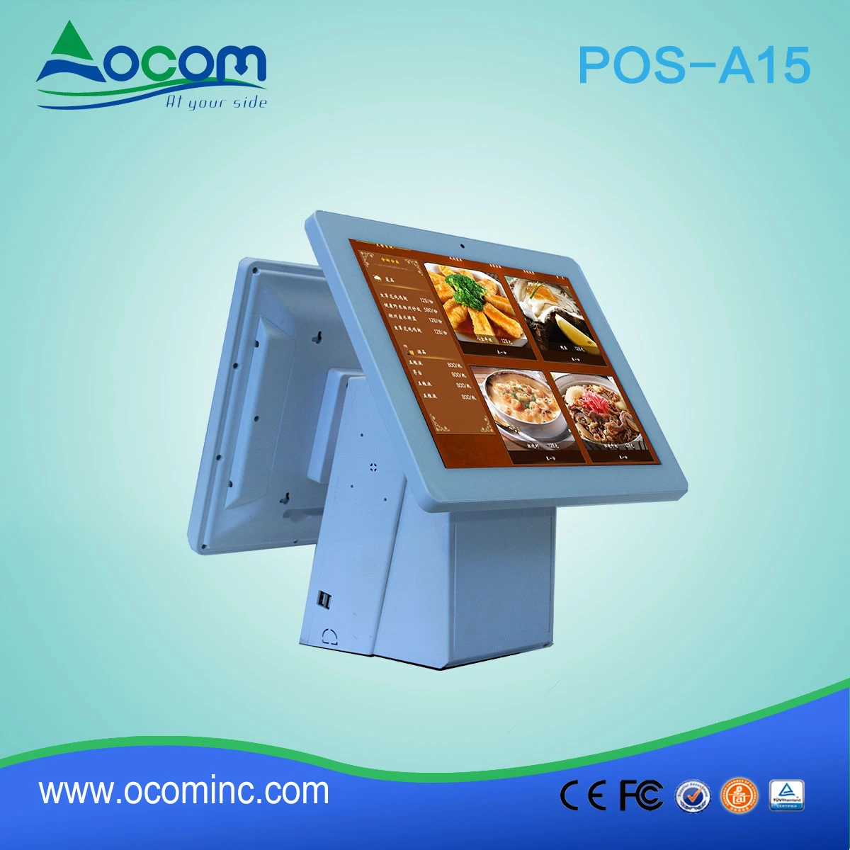 15,6 "bianco o nero tutto in un unico tocco ristorante Windows POS computer con sistema operativo Android opzionale