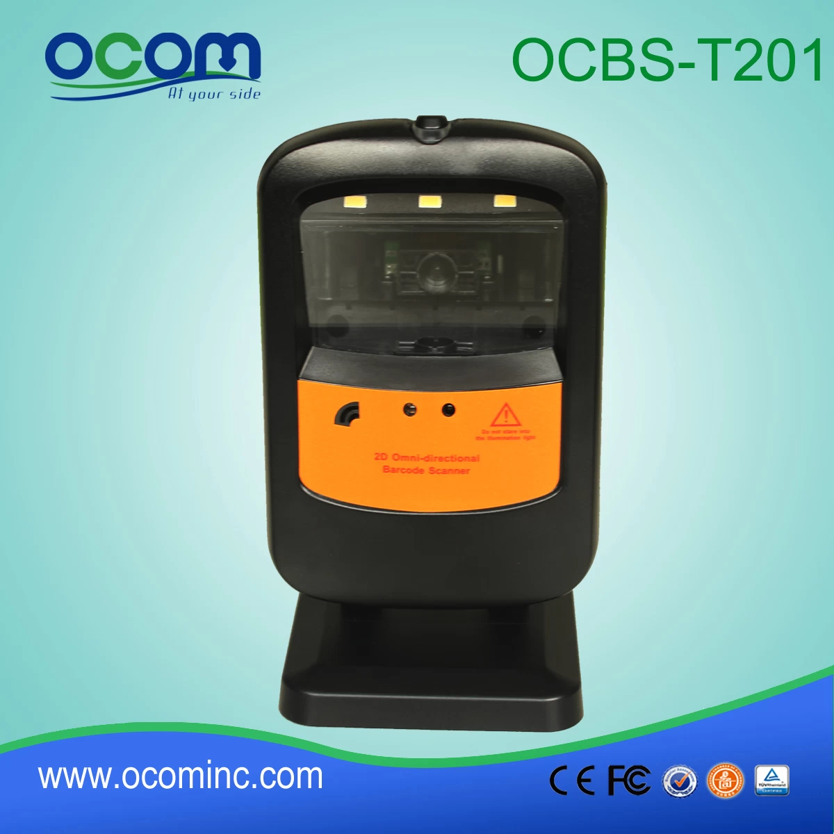 Omni-directional 2D hand-free barcode scanner OCBS-T201
