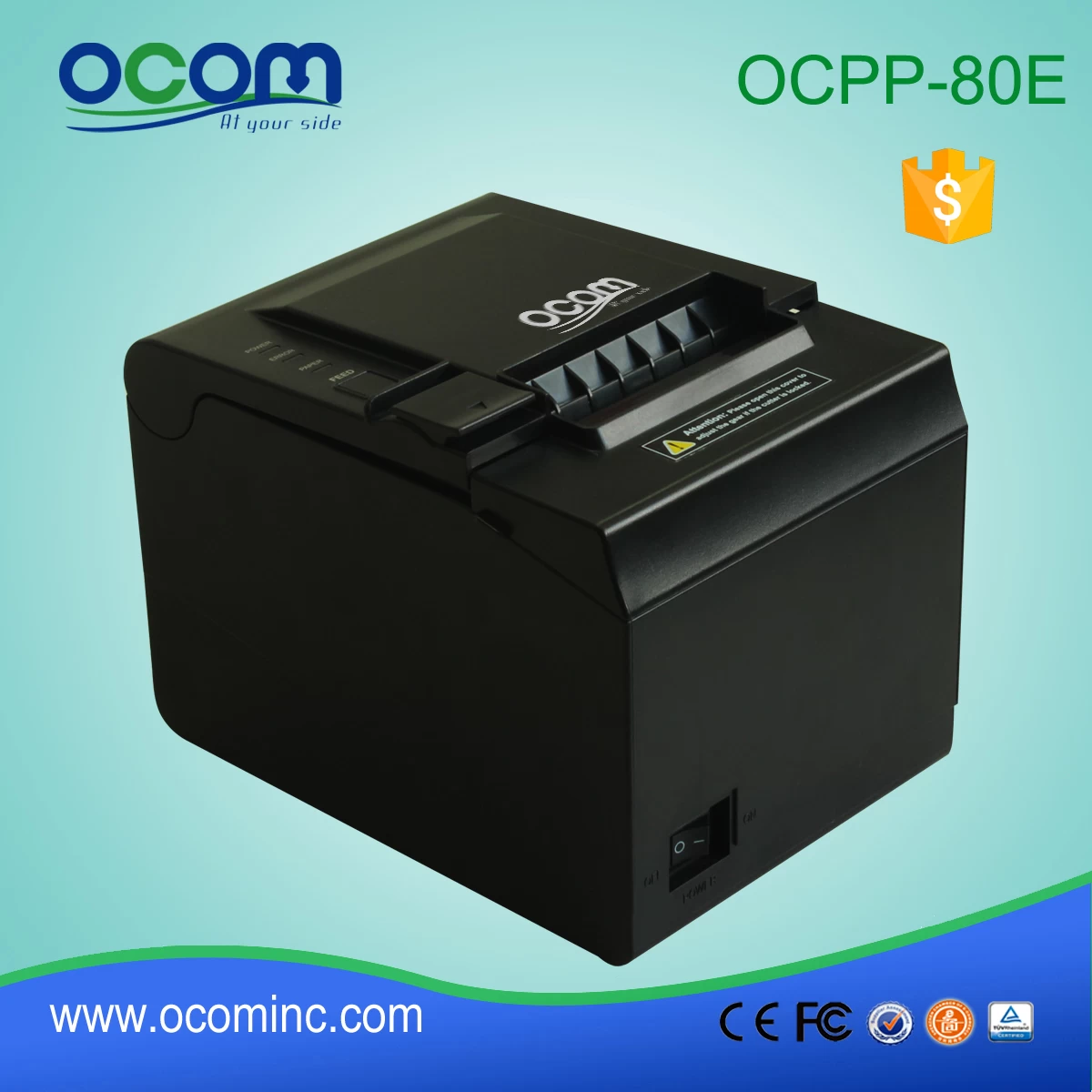 3 Inch High Printing Speed Restaurant USB POS Kitchen Thermal Printer (OCPP-80E)