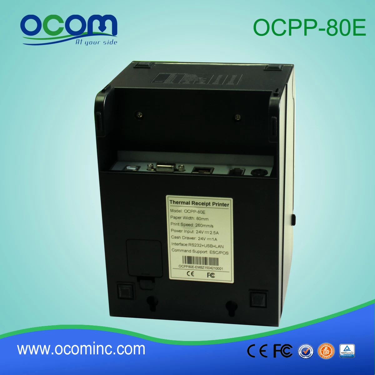 3 inch POS Thermal Receipt Printer with auto-cutter OCPP-80E