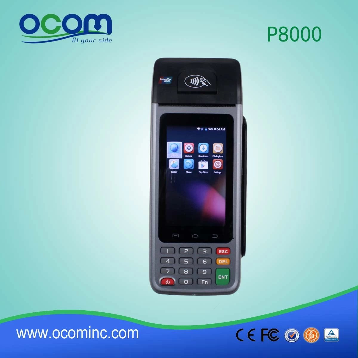 4 inch portable mobile POS terminal machine (P8000)
