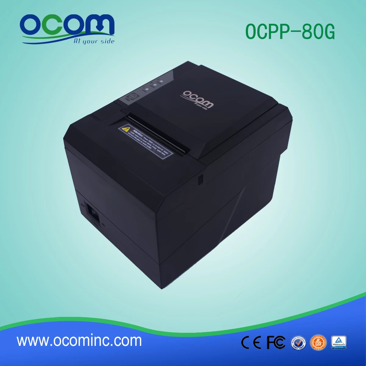 80mm POS receipt thermal printer with USB serial lan port and auto cutter (OCPP-80G)