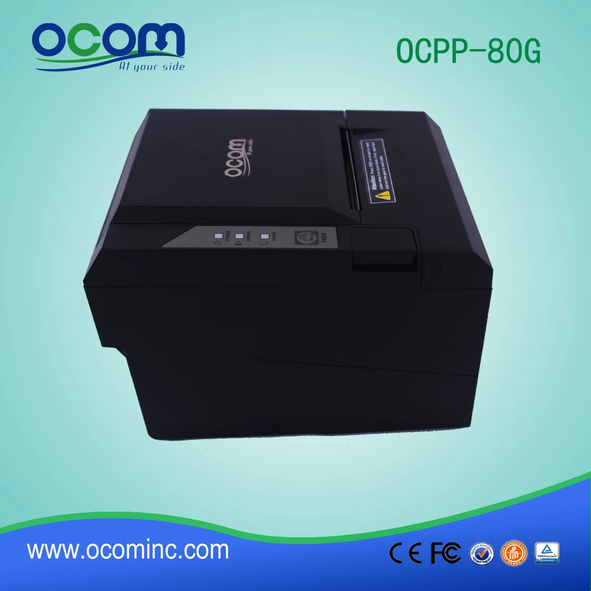 80mm POS receipt thermal printer with USB serial lan port and auto cutter (OCPP-80G)