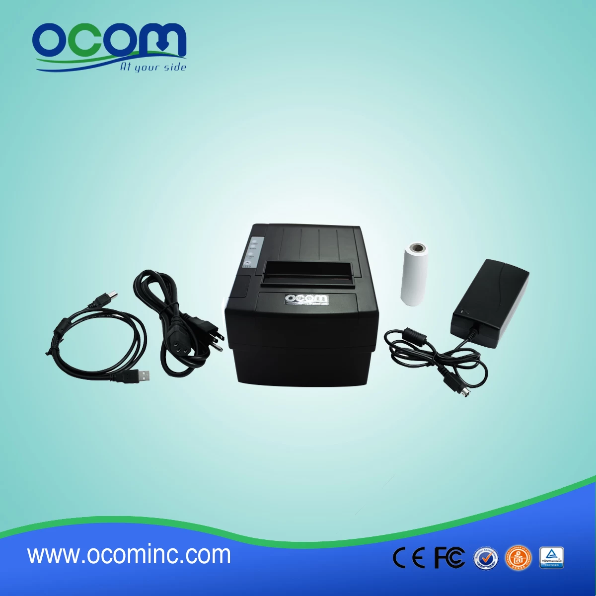 80mm auto cutter 3 interface thermal receipt printer