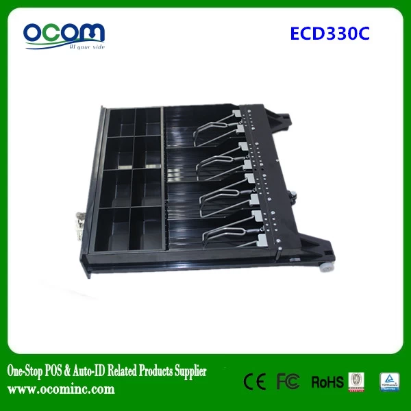 Black RJ11 3-position lock pos cash drawer (ECD330C)