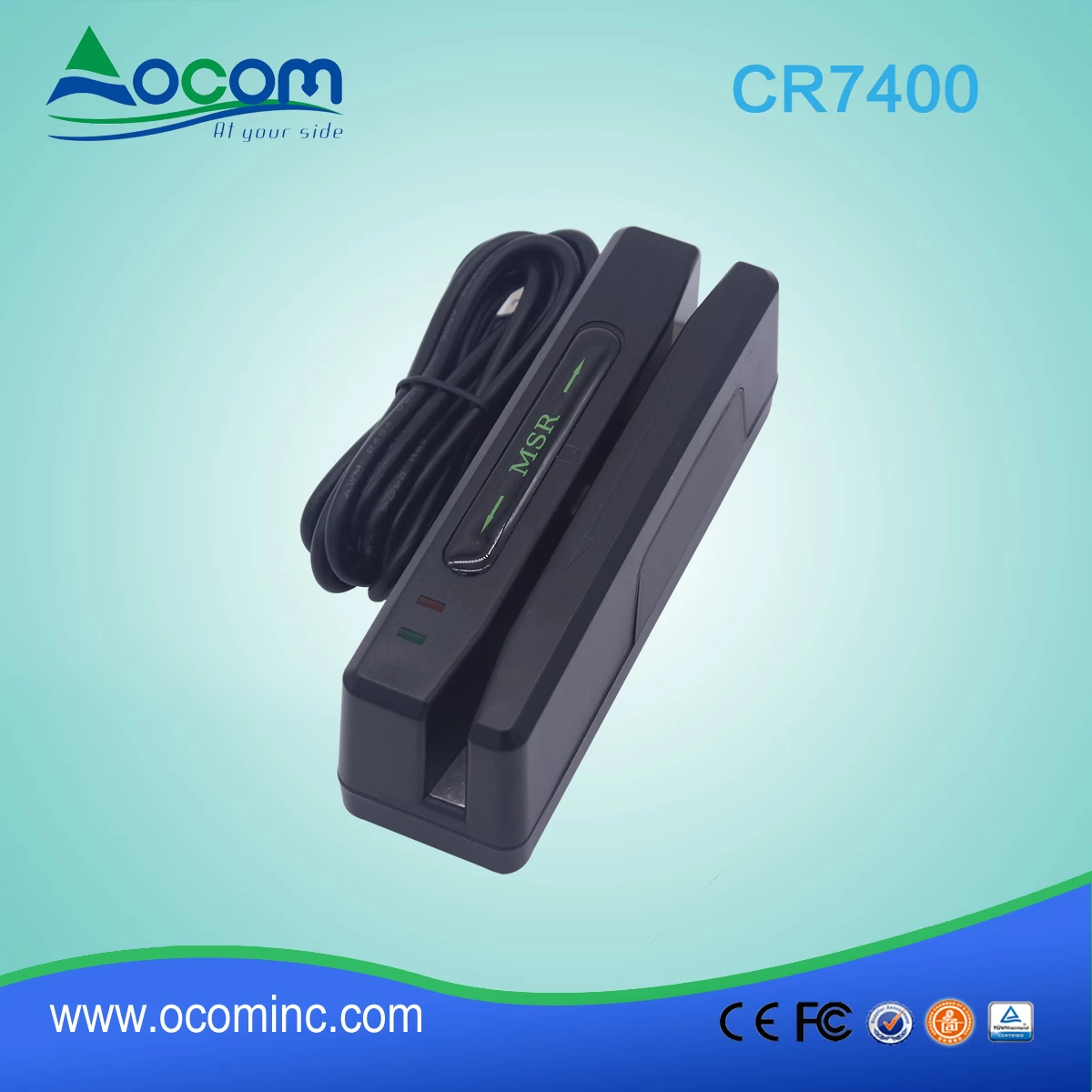 (CR7400) 170mm Triple-track Magnetic Stripe Card Reader