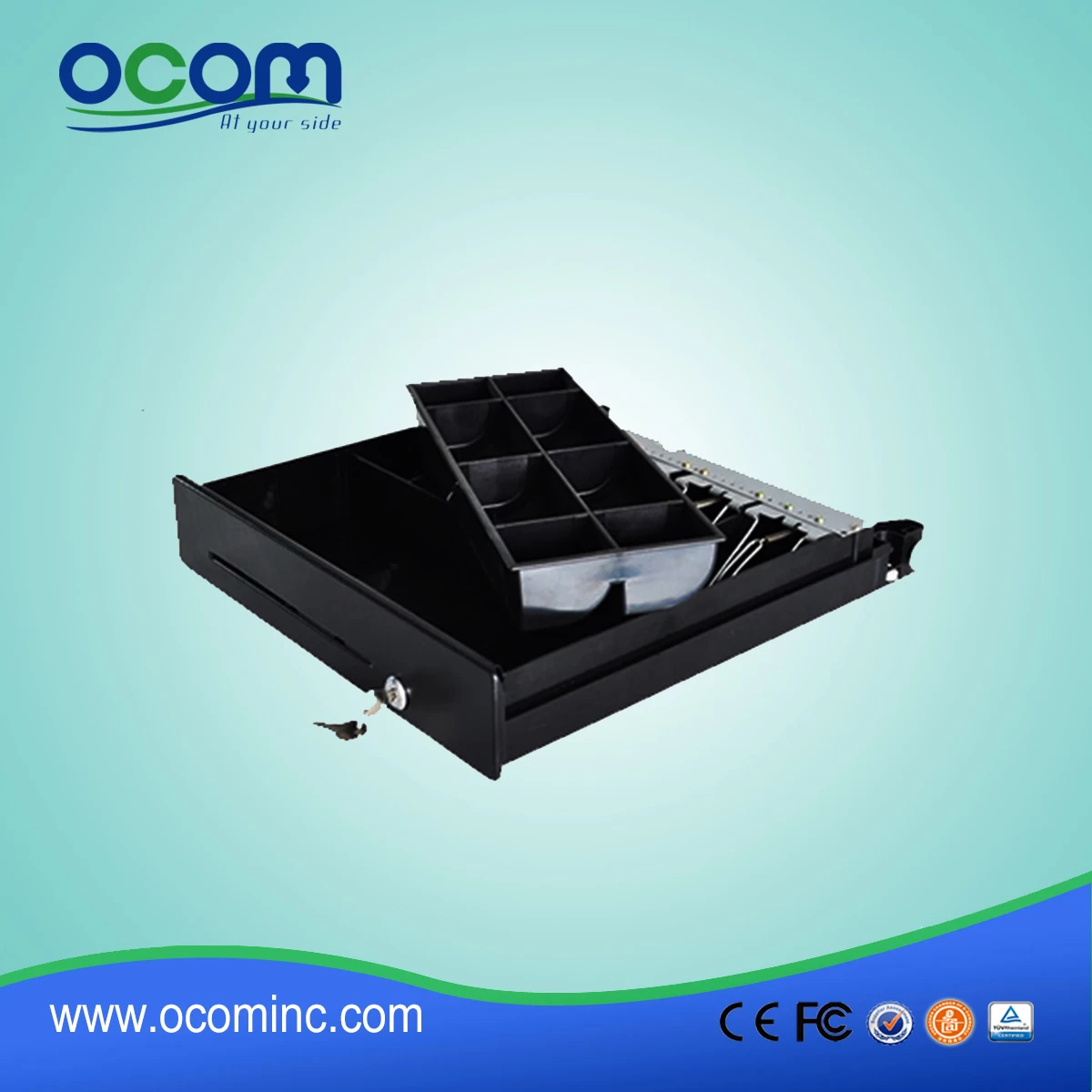 Cash Register Cash Drawer for Point of Sale (POS) System with Removable Coin Tray