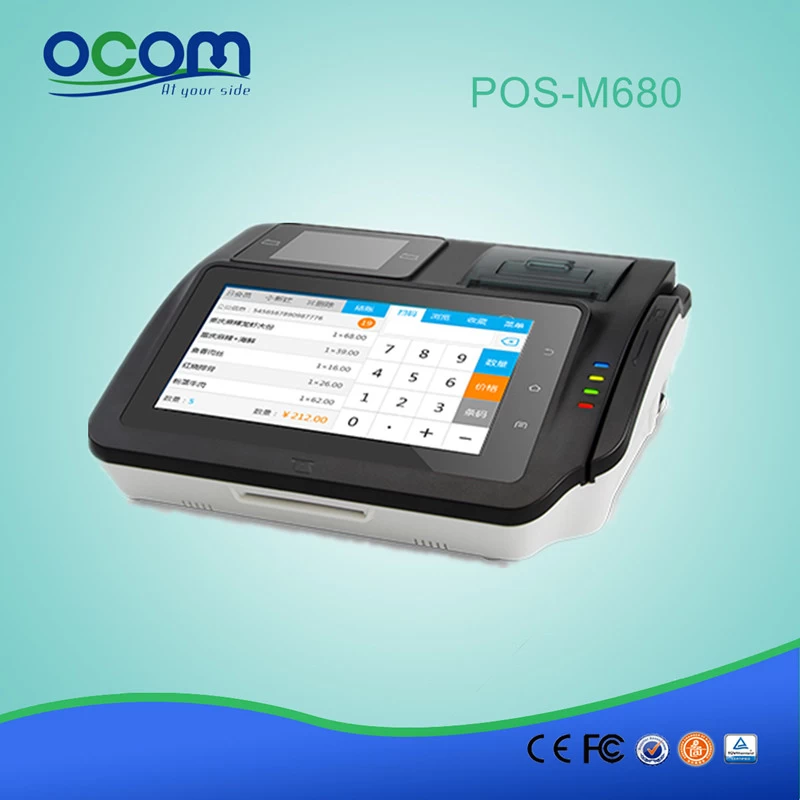 Cheap 7" android tablet pos terminal touch all in one pos with qr code and nfc reader