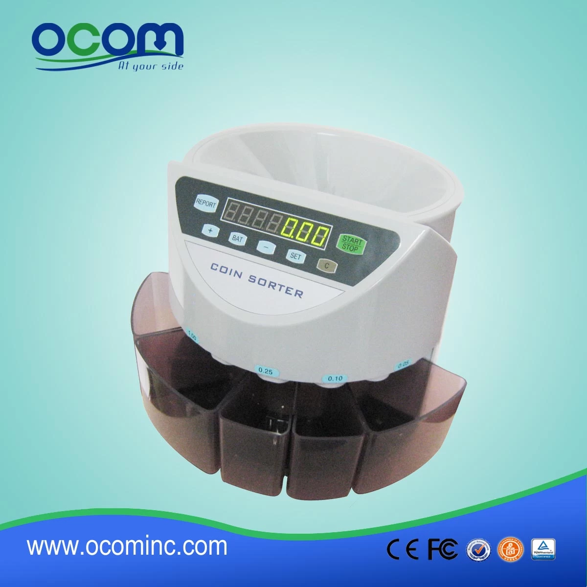 Coin Counting Device with 8 Coin Slots, High Speed -- CS900