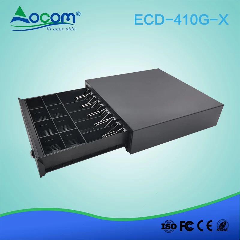 ECD-410G 410 black 12V/24V rj12 metal cash drawer for pos systems