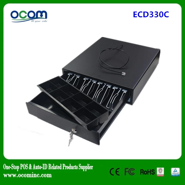 ECD330C Black RJ11 pos cash drawer box 12V/24V optional