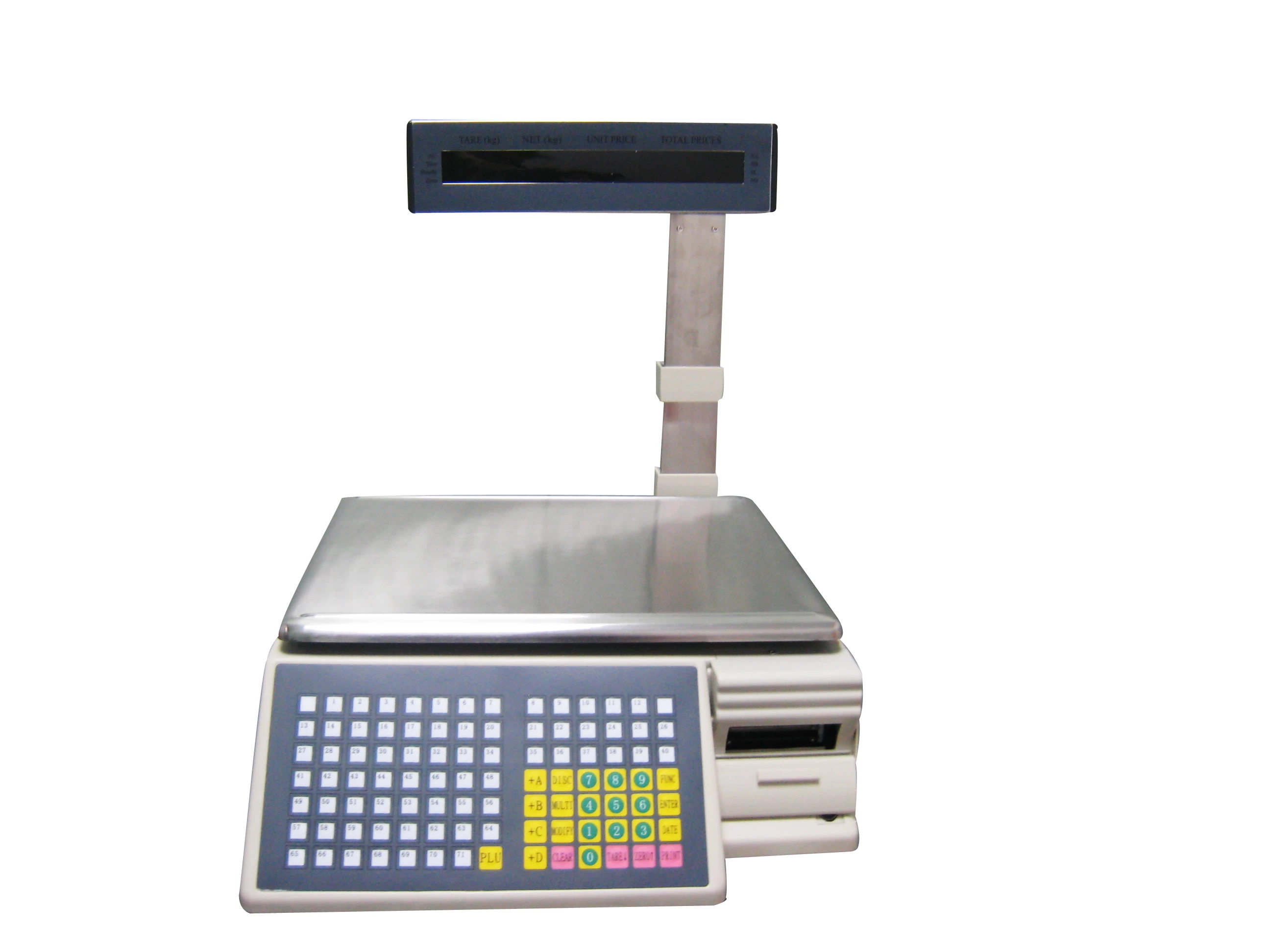 Electronic platform weighing machine with barcode printing
