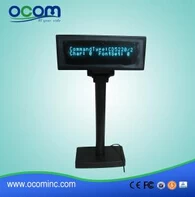 Hot Selling Double Line Serial USB Port Optional Small Alphanumeric VFD Customer Pole Display With Stable Stand