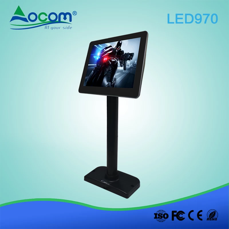 LED970 POS 9 inch panel USB VGA port touch screen LED Customer Display