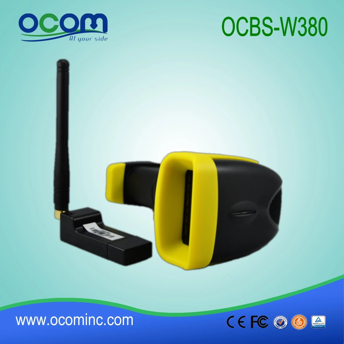 (OCBS-W380) RF433MHz or BT wireless 1d barcode scanner