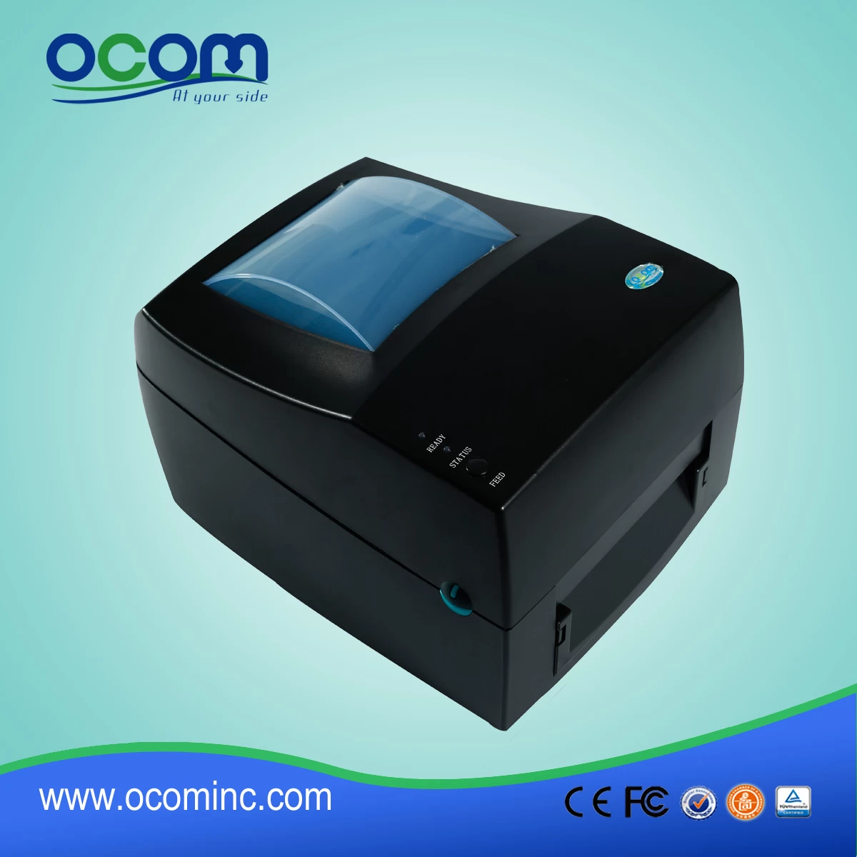Low price support barcode label printer with ribbon