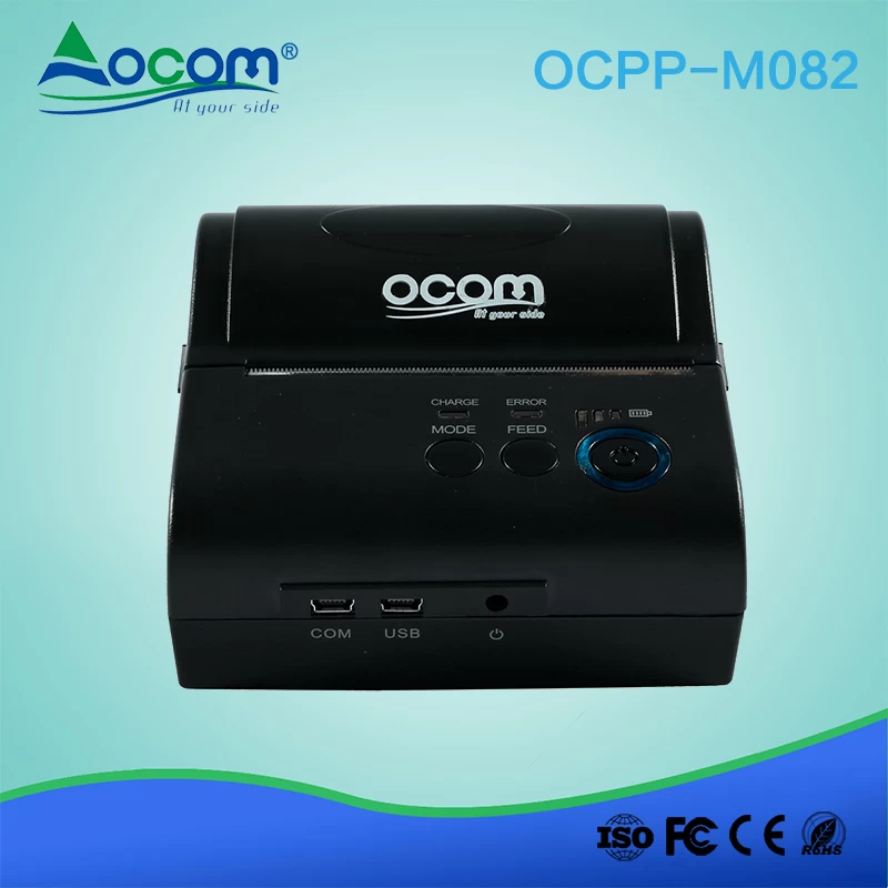 Mobiele 80 mm draagbare draadloze Bluetooth Mini thermische bonprinter