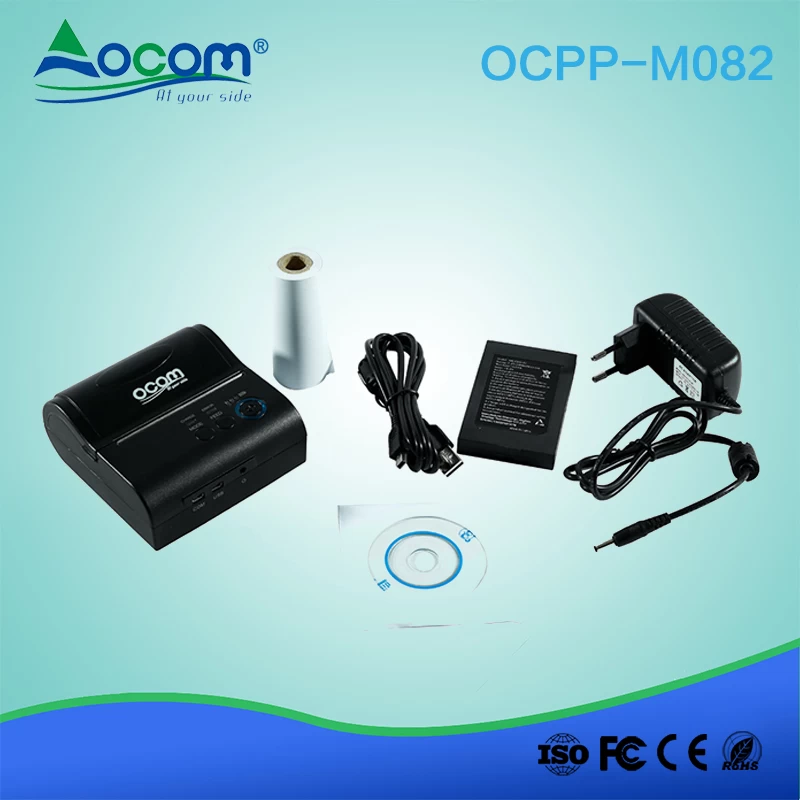 Mobiele 80 mm draagbare draadloze Bluetooth Mini thermische bonprinter