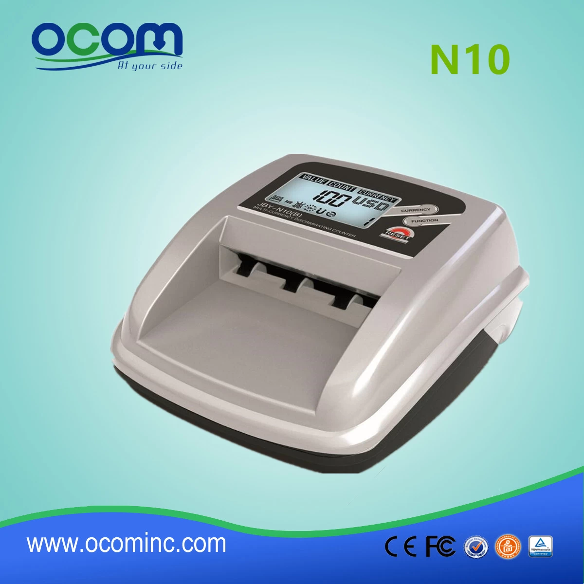 Compteur portatif de factures de machine à compter de faux billets de  banque de détecteur de billet de banque de N10
