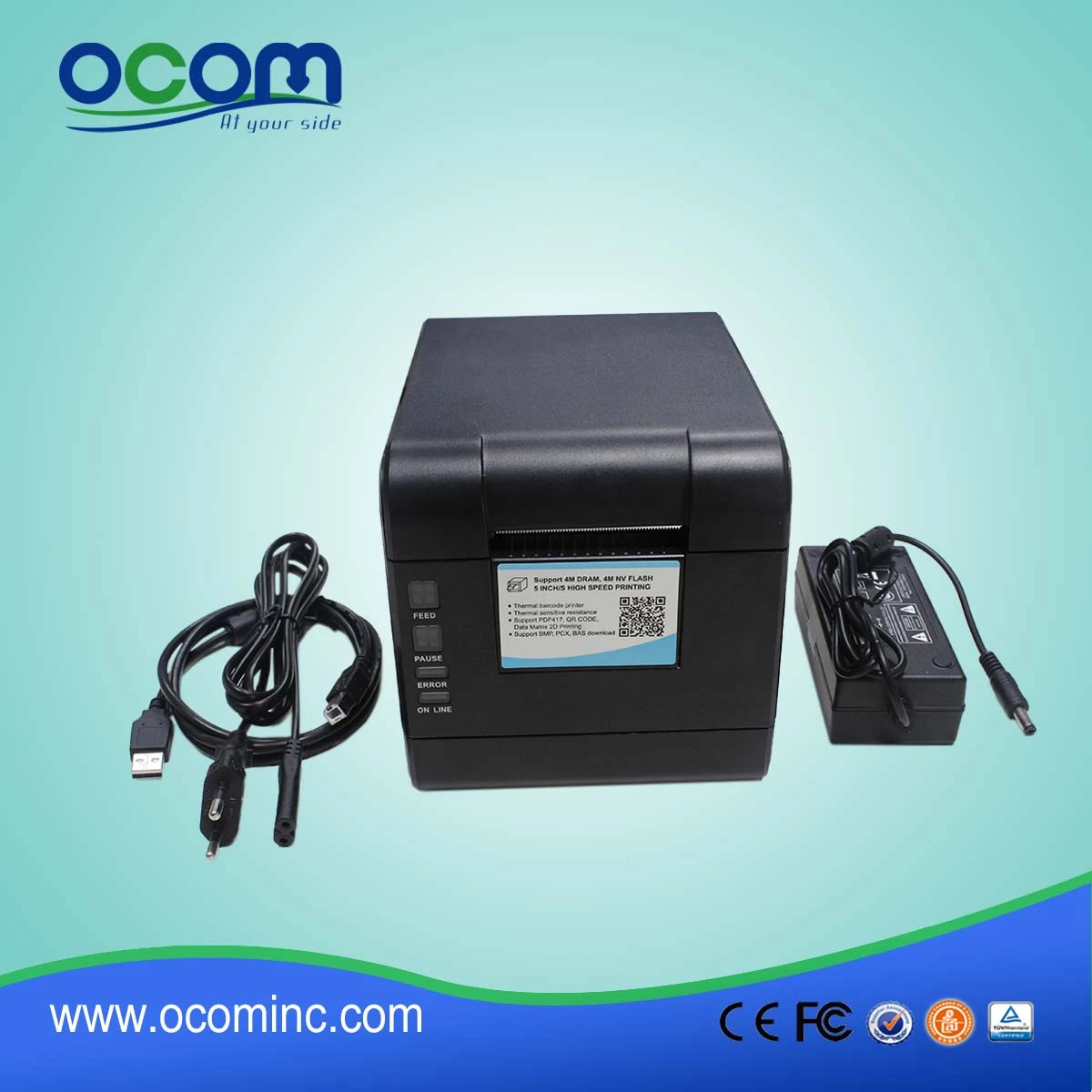 OCBP-006 2" Direct thermal barcode label printer Support thermal roll paper / adhesive paper