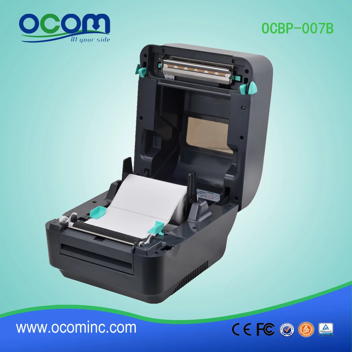 OCBP-007B Black 4 "Direct thermal printer with barcode label