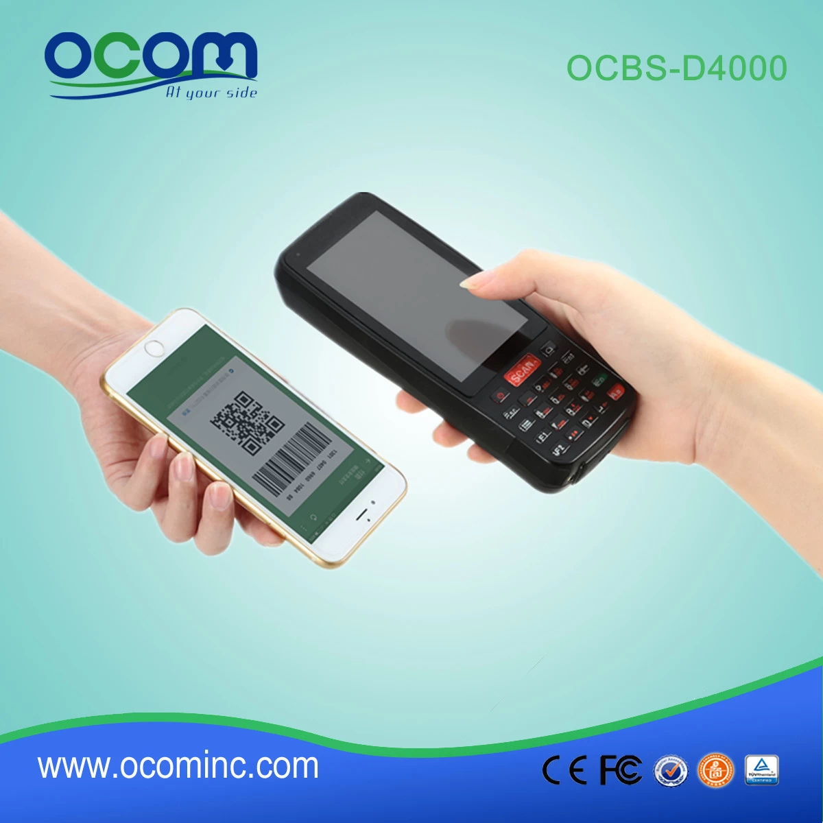 OCBS-D4000 Rugged Handheld Android 5.1 Industrial  Logistic PDA