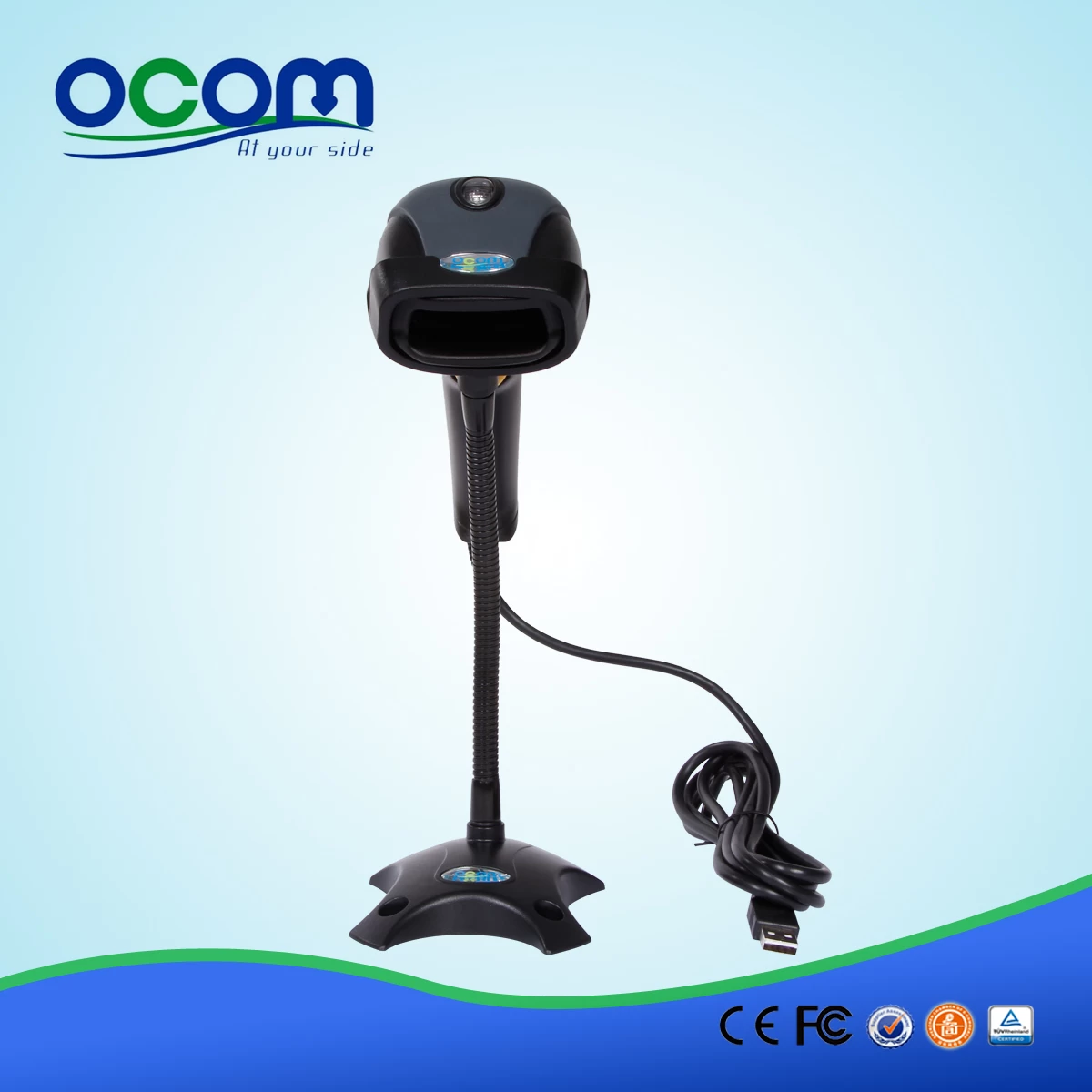 (OCBS-LA09) High Level Auto Sense Handheld Barcode Scanner With Stand