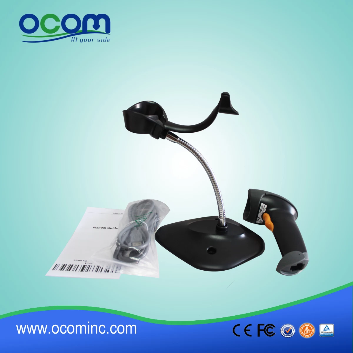 (OCBS-LA12) Auto Sense Handheld Barcode Scanner With Stand