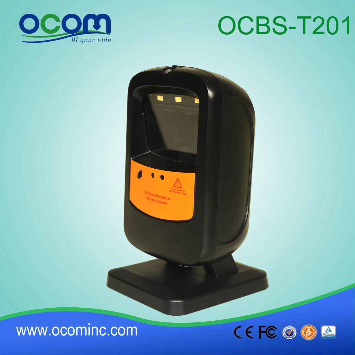 OCBS-T201 Desktop Omidirectional 2D Barcode Scanner