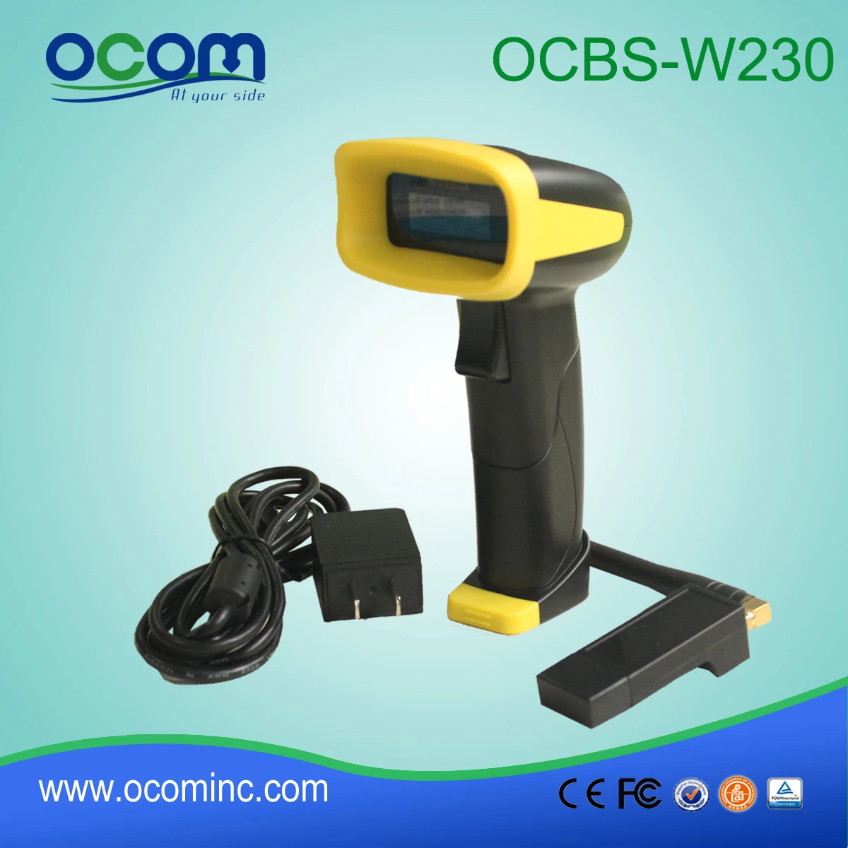 OCBS-W230 Long Distance Cordless Handheld QR Code Barcode Scanner