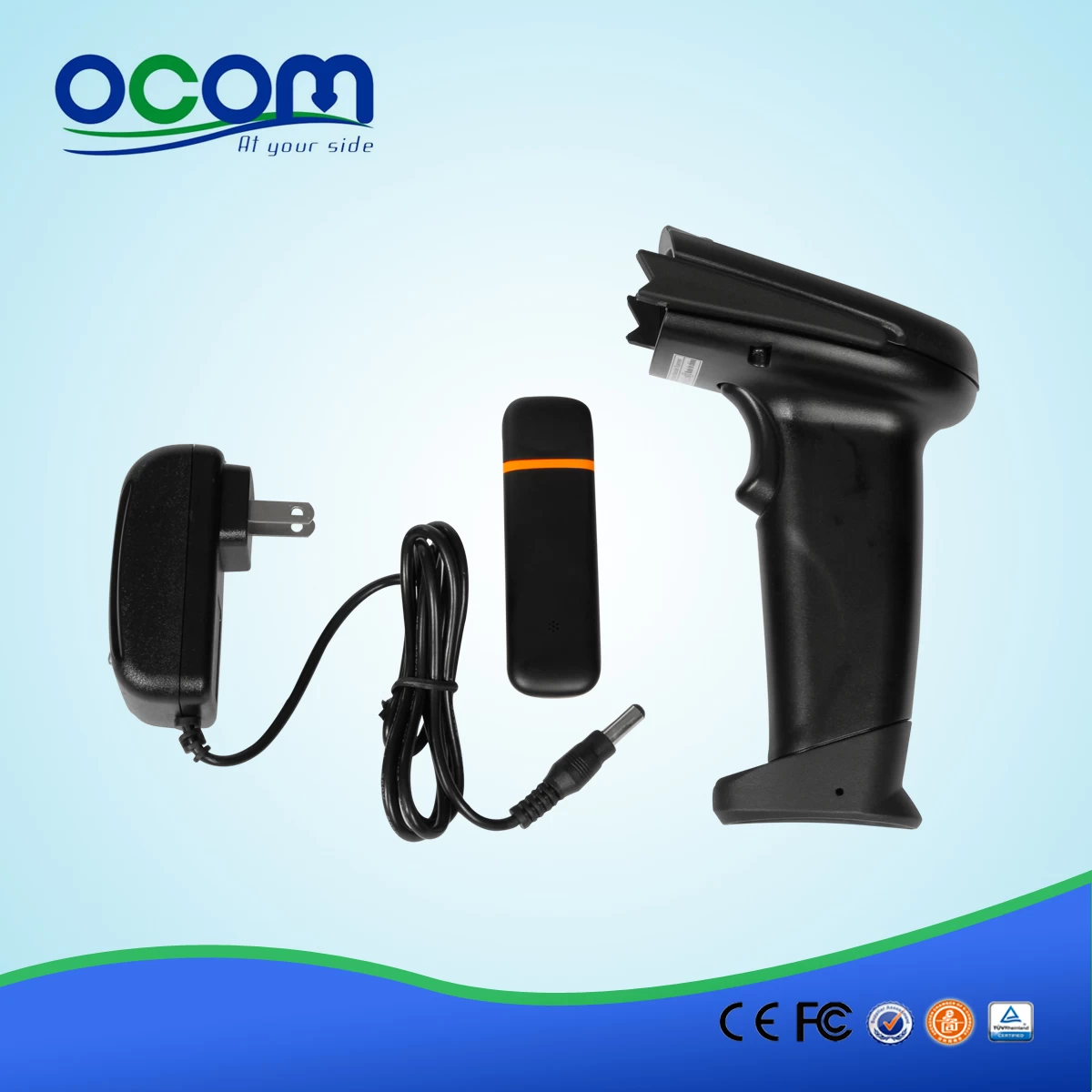 OCBS-W600 2.4G Wireless Small 1D Barcode Scanner with Memory