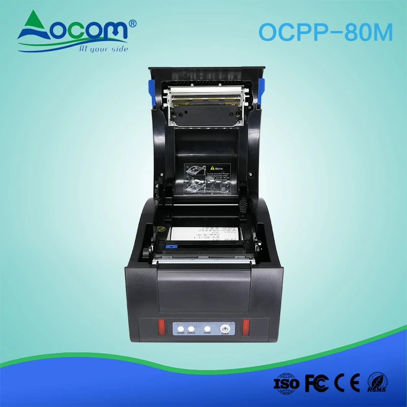 OCPP - 80M) Imprimante thermique 3 pouces avec étiquette de papier frontal  et découpeuse