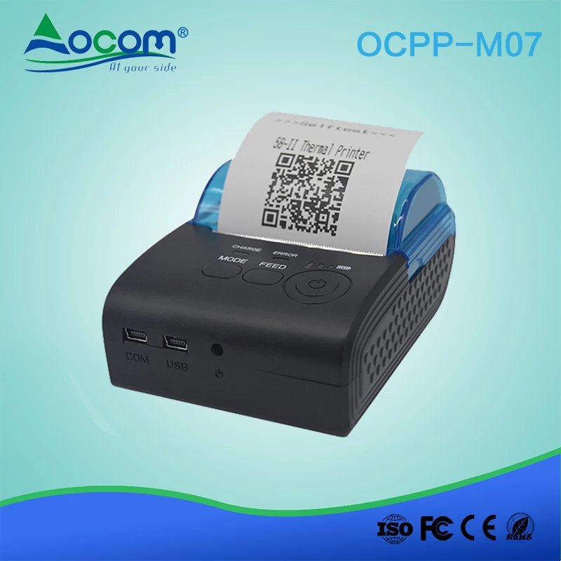 OCPP-M07 Portable battery 58mm qr code mobile bluetooth mini receipt printer