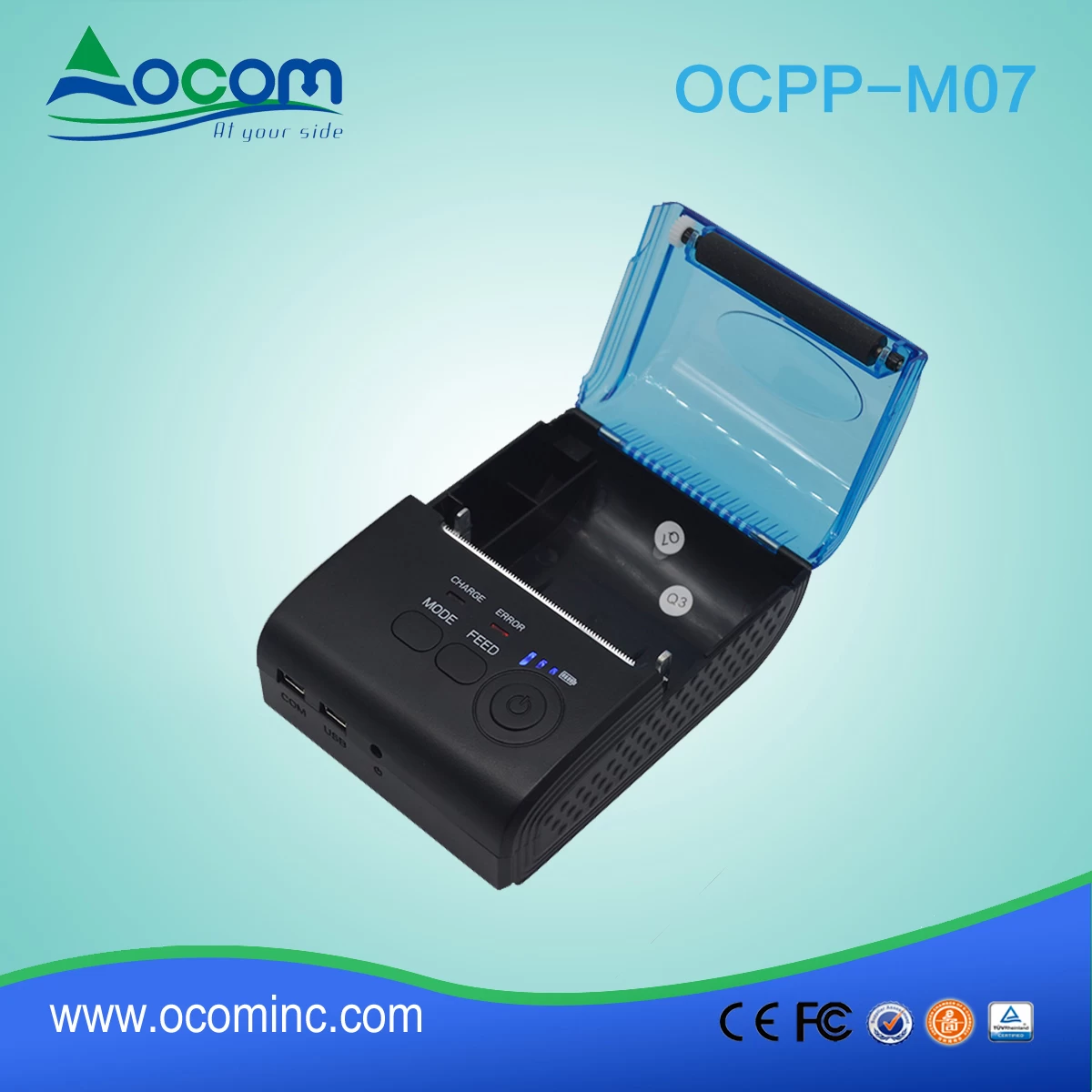 OCPP-M07 China Factory 58mm Mini Impresora Portátil de Recibos