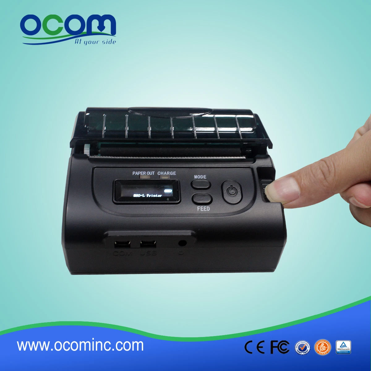 OCPP- M083 80mm wireless portable mini printer with rechargeable battery