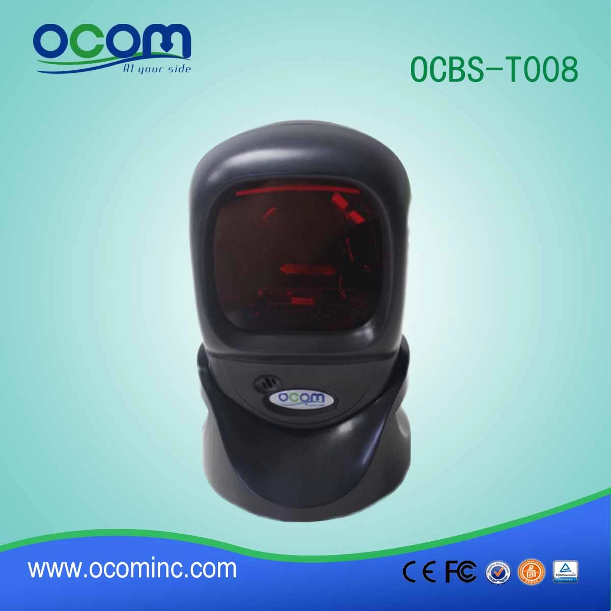 Omni directional desktop usb barcode scanner with long distance-OCBS-T008