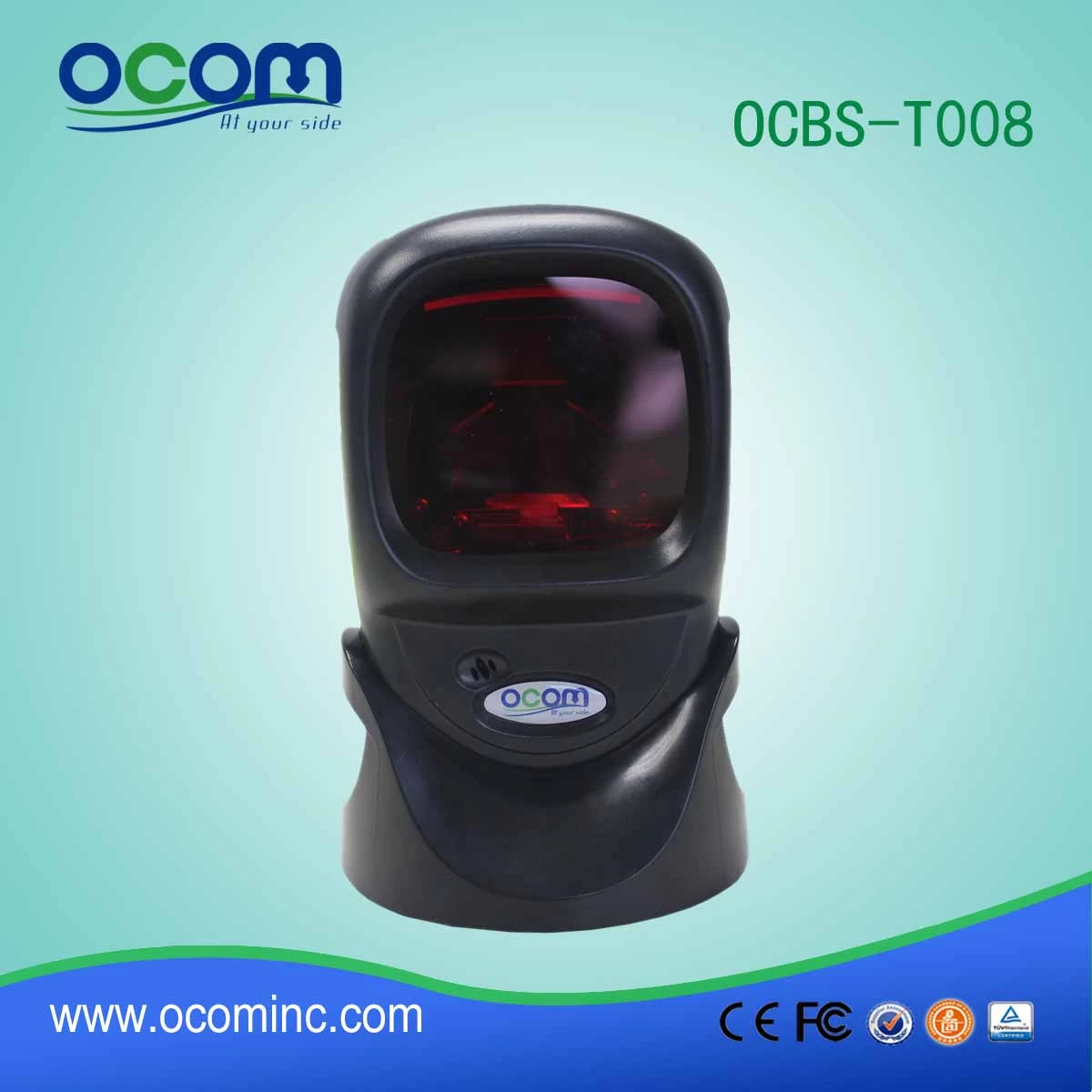 Omni directional desktop usb barcode scanner with long distance-OCBS-T008