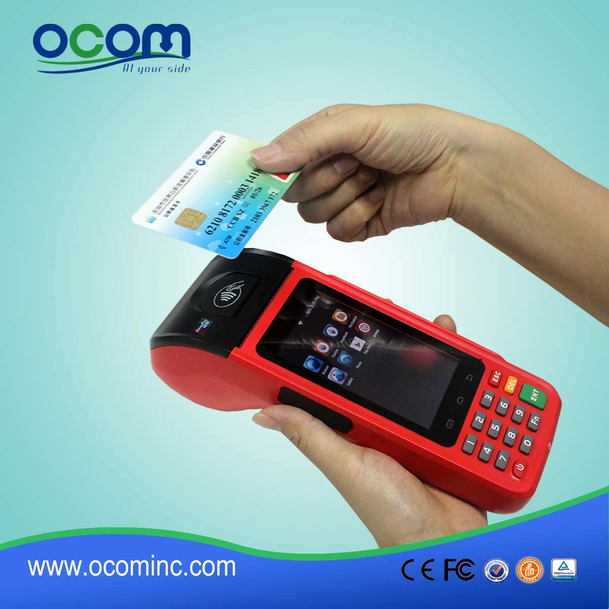 P8000S mobile gsm rfid handheld pos with integrated printer