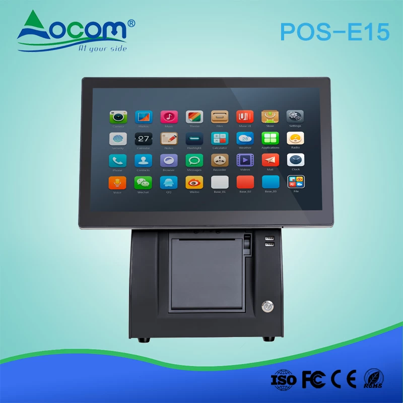 POS -E15.6 OCOM Supermercado Windows 15 polegadas pos caixa registradora eletrônica