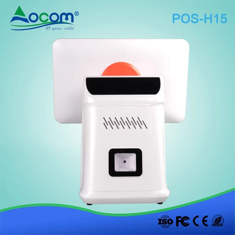 15.6 أو 15.1 بوصة Andorid / Windows All in One Touch Screen System POS مع الطابعة والماسح الضوئي