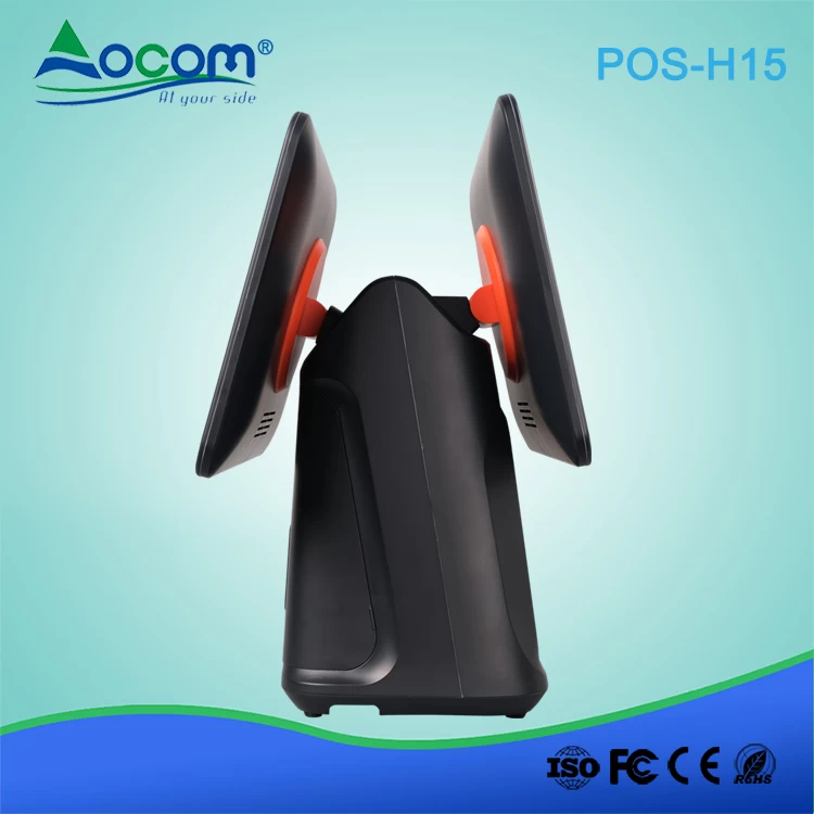 15.6 أو 15.1 بوصة Andorid / Windows All in One Touch Screen System POS مع الطابعة والماسح الضوئي