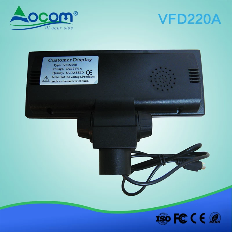 POS Registrazione Stand Up Display Monitor VFD con schermo fluorescente a vuoto