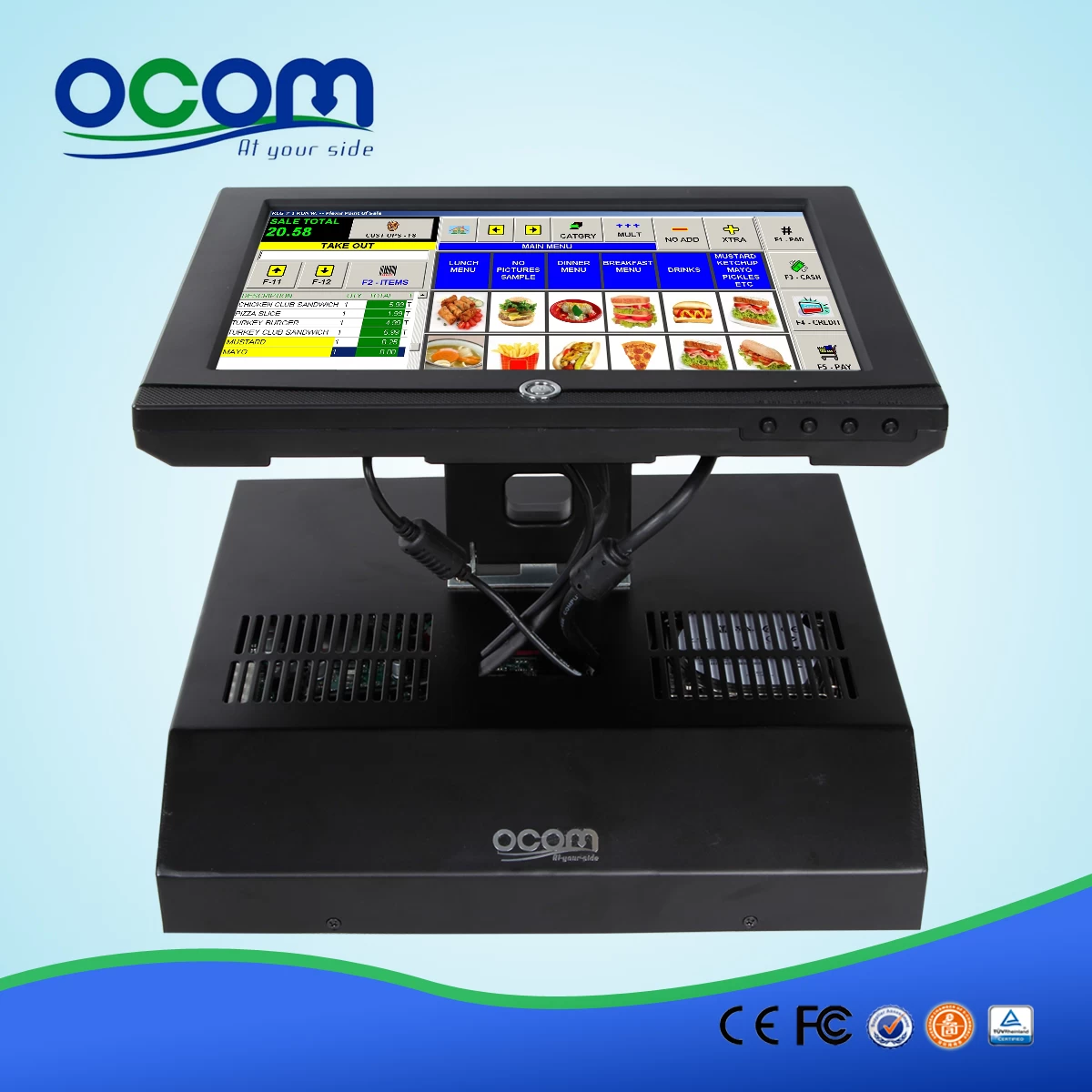 (POS-8812) 12 Inches All-In-One Touch Screen POS Terminal