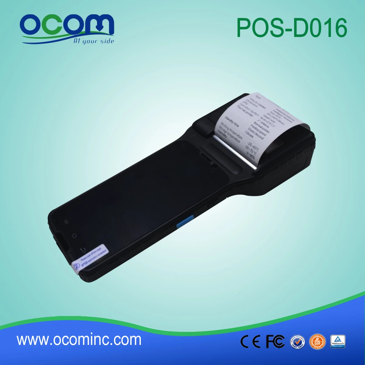 (OCBS-D016) Smart Handheld Android Terminal With Thermal Printer