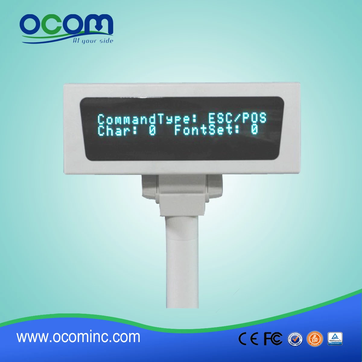 Supermarket electronic price display screen customer pole display stand